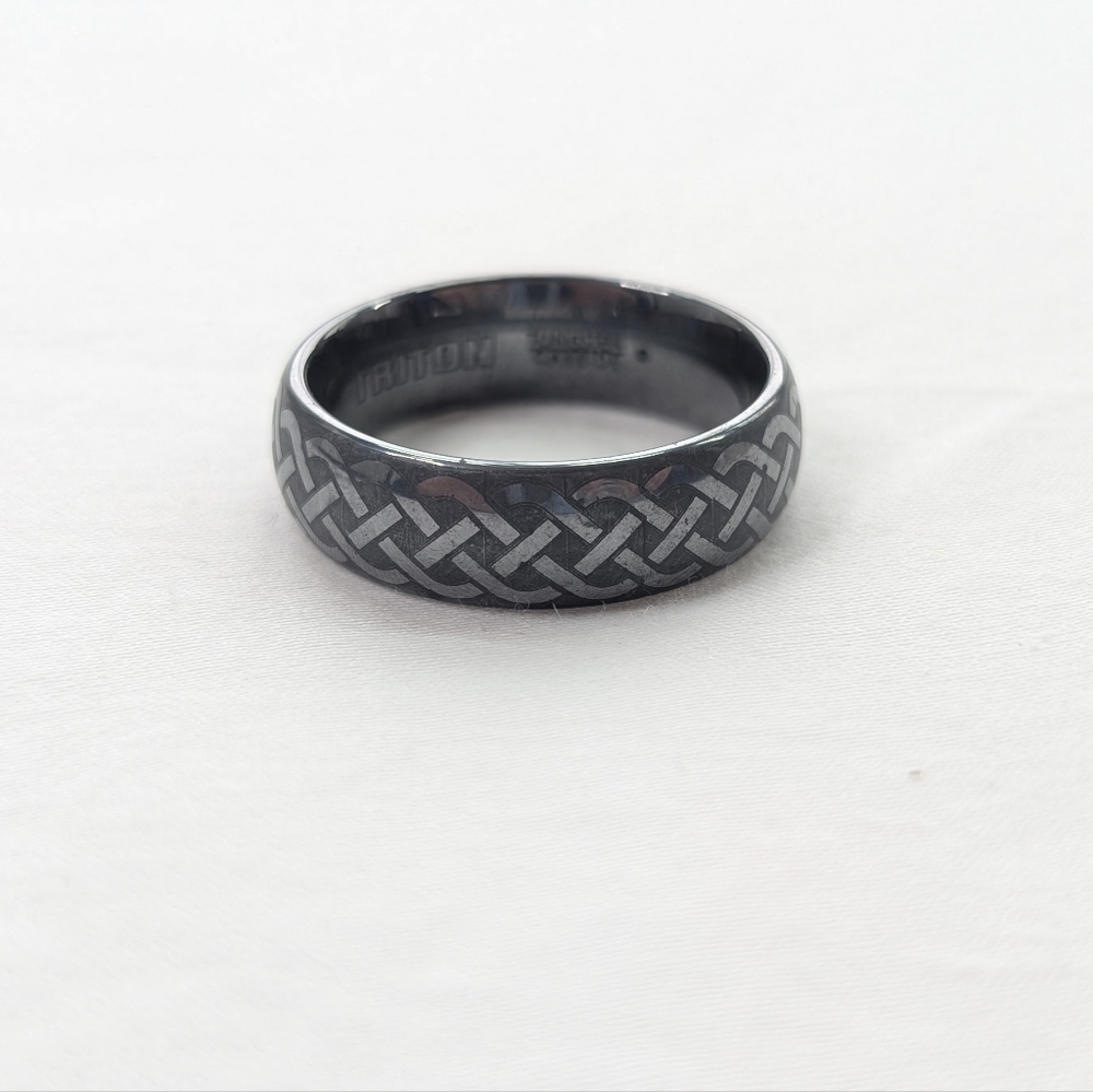 Triton Celtic Knot Tungsten Men's Wedding Band Ring Size 10